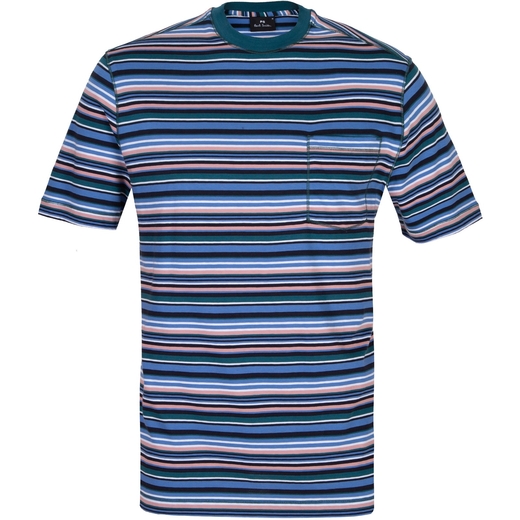 Multi-coloured Stripe T-Shirt With Pocket-new online-Fifth Avenue Menswear