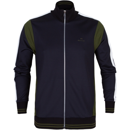 Zip-up Track Top With Stripe Sleeves-new online-Fifth Avenue Menswear