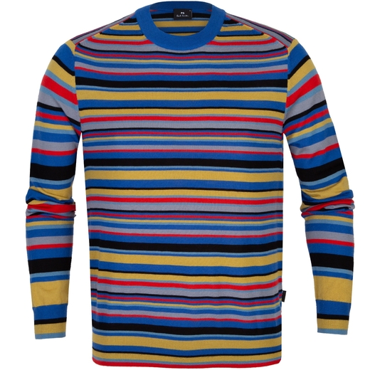 Multi-coloured Stripe Wool Pullover-new online-Fifth Avenue Menswear
