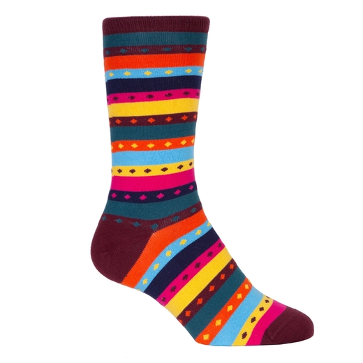 Ugo Stripes & Dots Cotton Socks-new online-Fifth Avenue Menswear