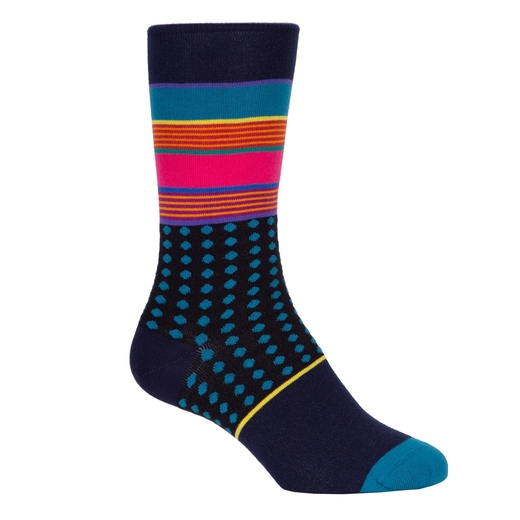 Union Stripes & Dots Cotton Socks-new online-Fifth Avenue Menswear