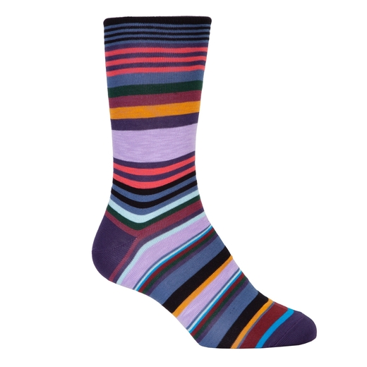 Vino Stripe Italian Fine Cotton Socks-new online-Fifth Avenue Menswear