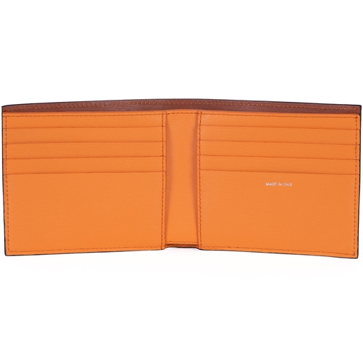 Orange Interior Leather Billfold Wallet-new online-Fifth Avenue Menswear
