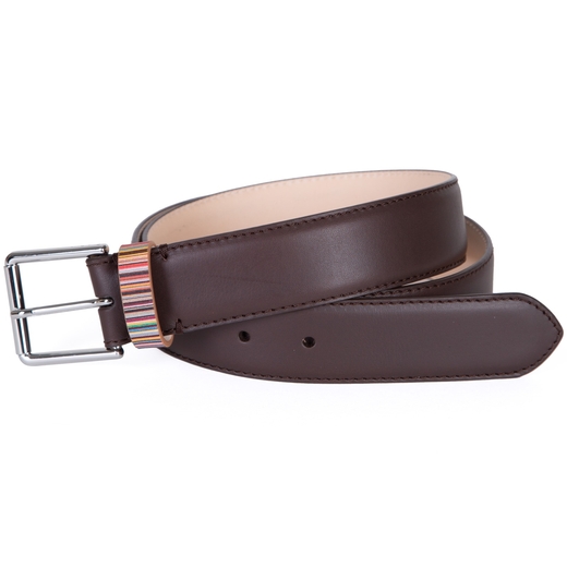 Signature Stripe Keeper Leather Belt-new online-Fifth Avenue Menswear