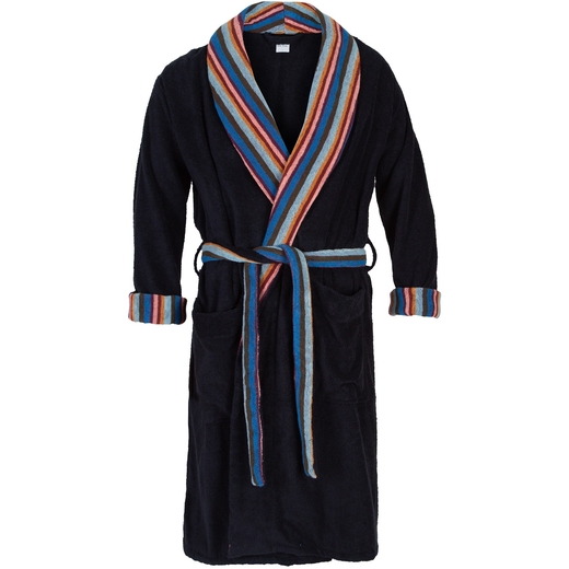 Towelling Robe With Artist Stripe Edge-new online-Fifth Avenue Menswear