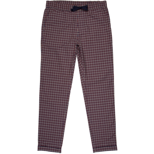 Slim Fit Drawstring Check Casual Trousers-new online-Fifth Avenue Menswear