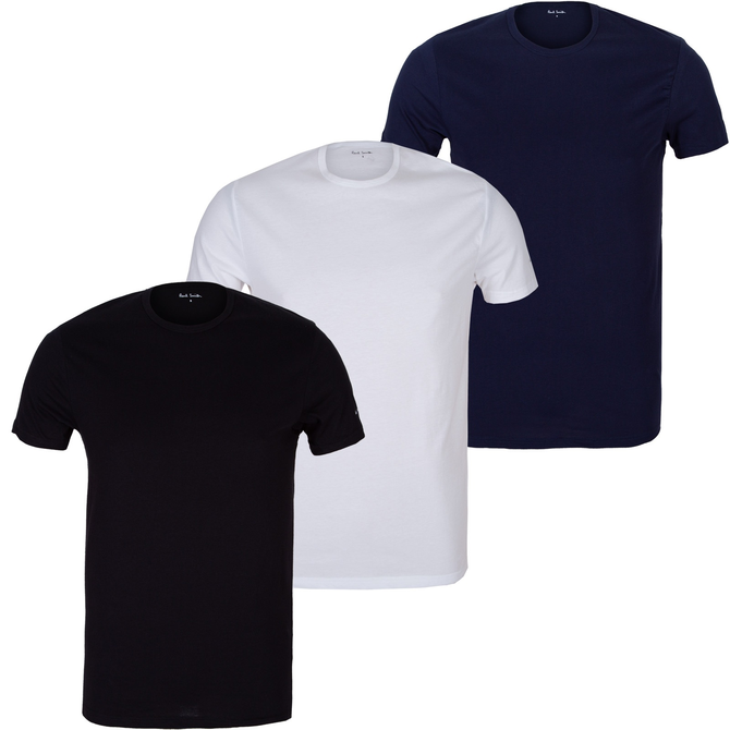 3 Pack Of Crew Neck Cotton T-Shirts - T-Shirts & Polos-Short Sleeve T's ...