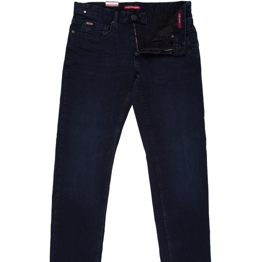 Tapered Fit Dark Double Dyed Stretch Denim Jeans-new online-Fifth Avenue Menswear