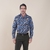 Big Tropical Leaves Print Stretch Cotton Shirt