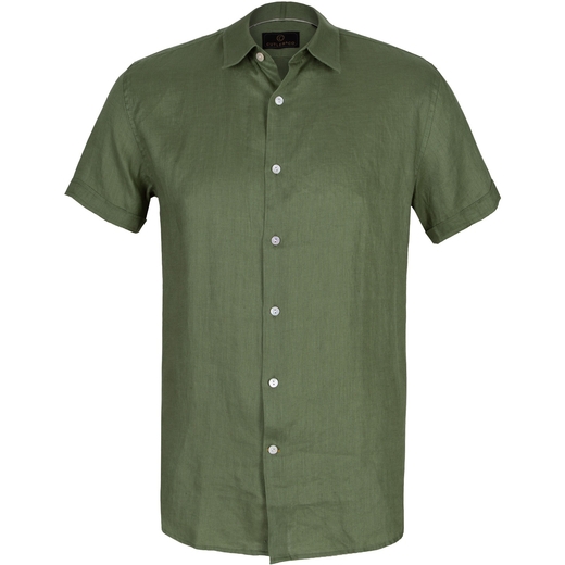 Brent Soft Washed Linen Short Sleeve Shirt-new online-Fifth Avenue Menswear