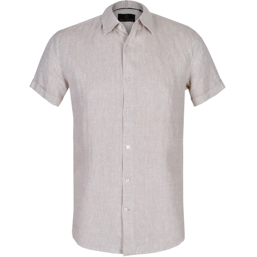 Brent Soft Washed Linen Short Sleeve Shirt-new online-Fifth Avenue Menswear