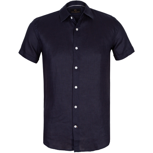 Brent Soft Washed Linen Short Sleeve Shirt-new online-Fifth Avenue Menswear