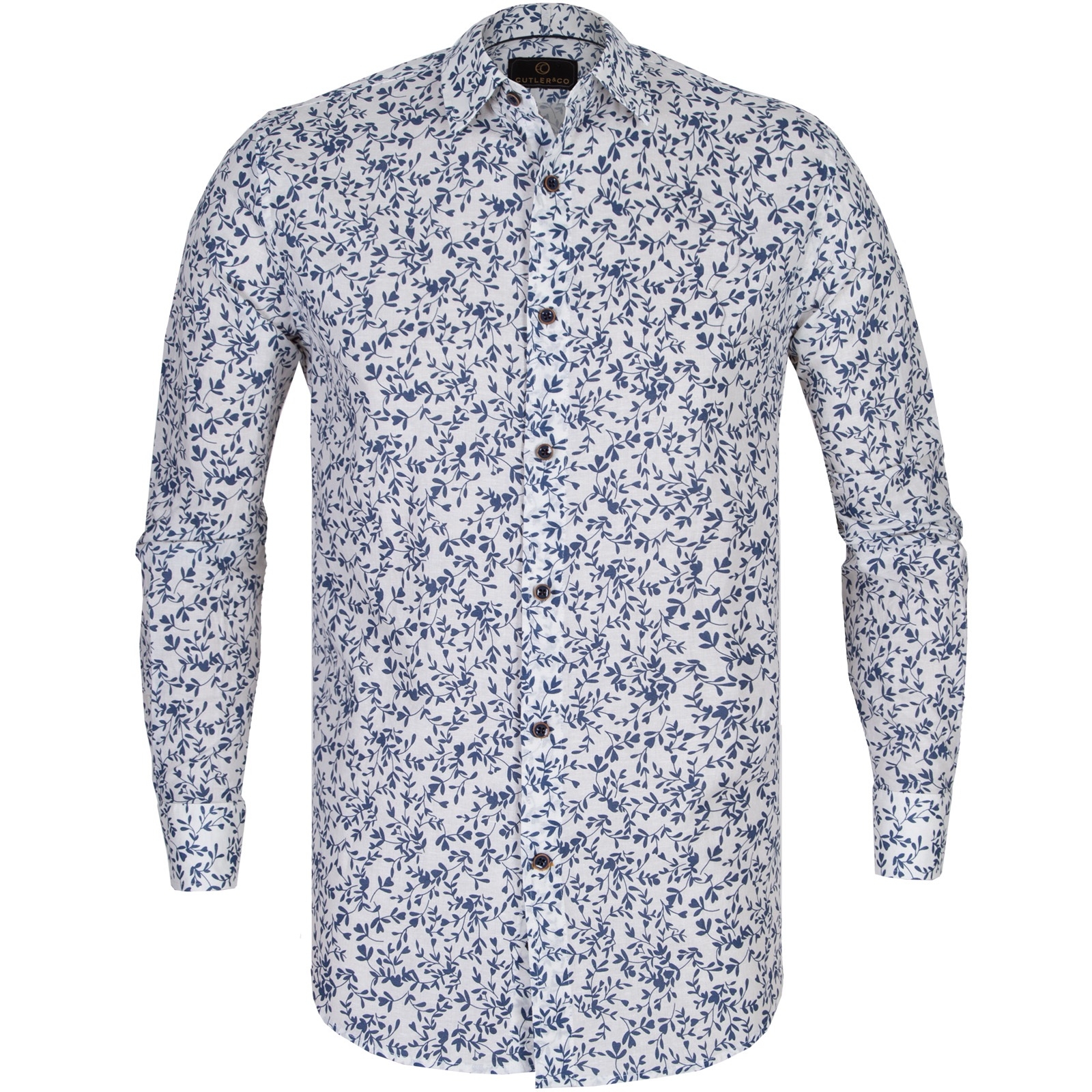 Blake Vine Print Linen & Cotton Shirt - Shirts-Casual : Fifth Avenue ...