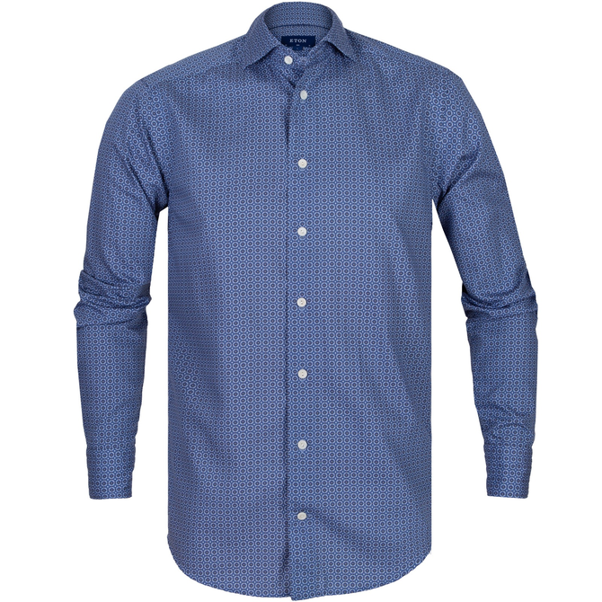 Slim Fit Geometric Print Casual Shirt