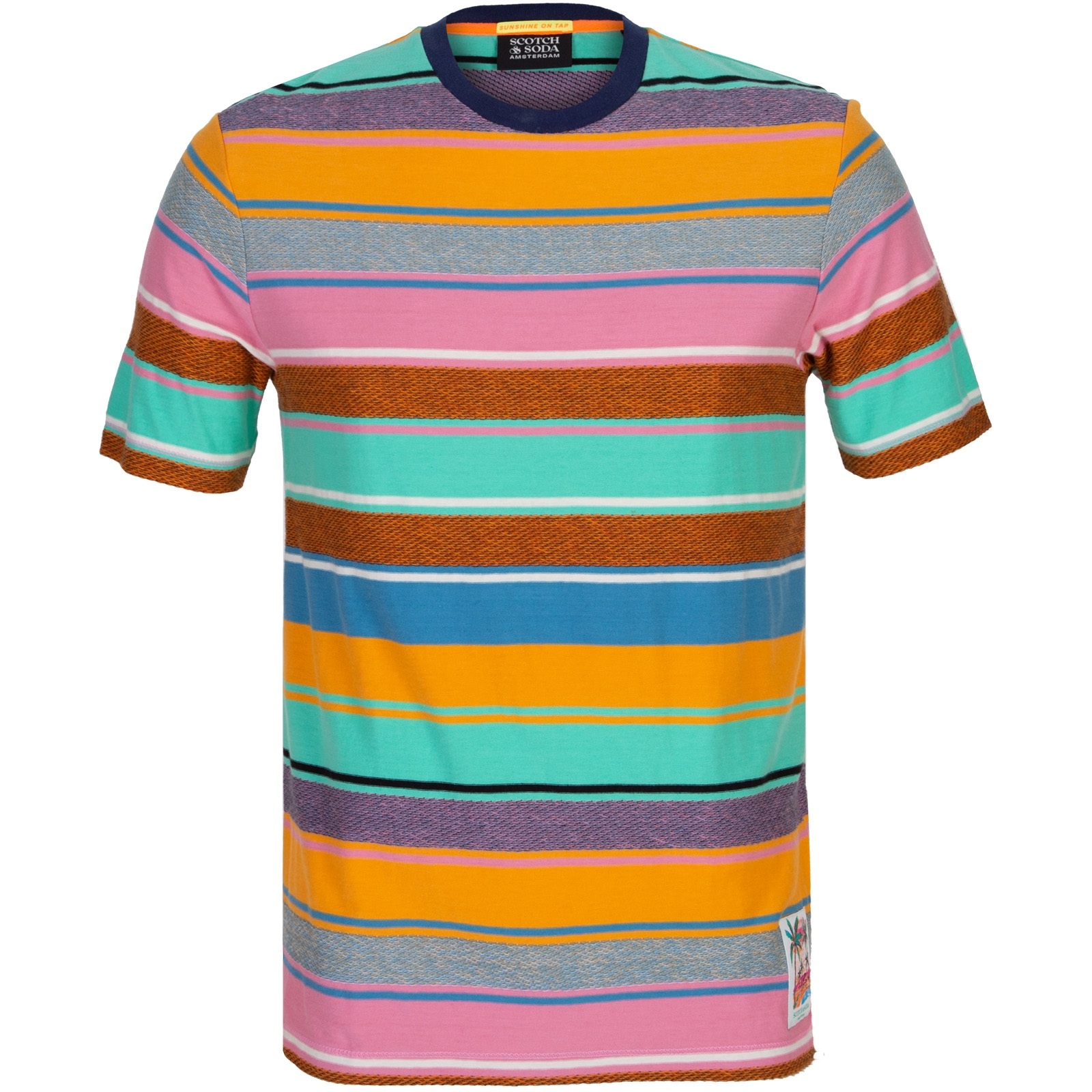 Regular Fit Textured Stripe T-Shirt - T-Shirts & Polos-Short Sleeve T's ...