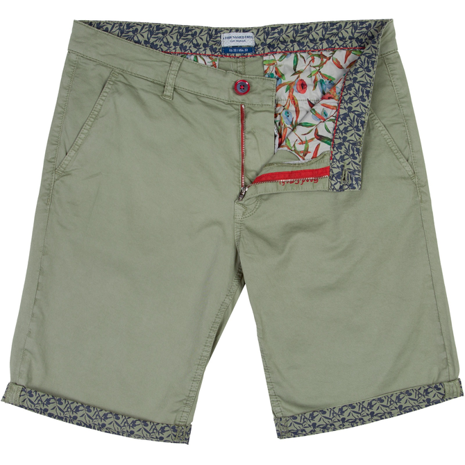 Peached Stretch Cotton Twill Shorts