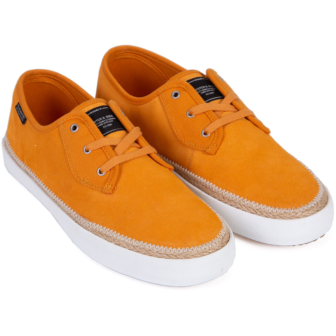 Izomi Orange Suede Lace-up Sneakers