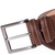 Wide Luxury Leather Contrast Edge Stitch Belt