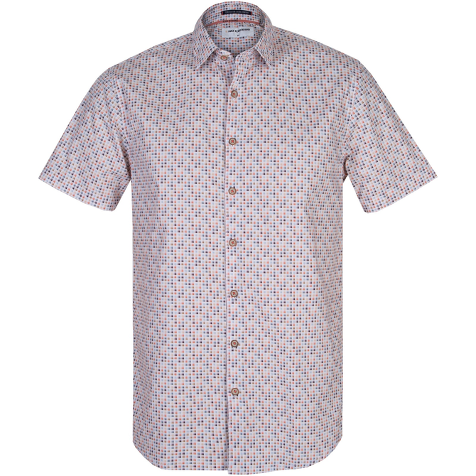 Geometric Print Stretch Cotton Shirt