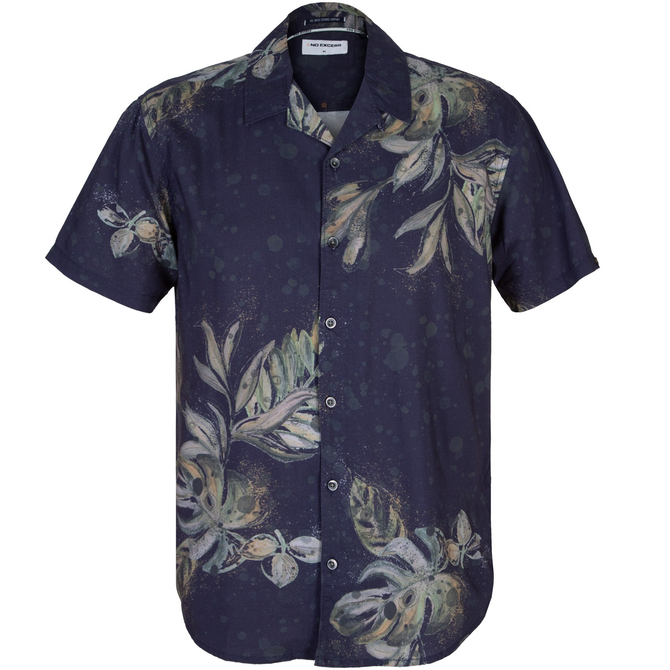 Big Leaf Print Casual Shirt - Shirts-Casual : Fifth Avenue Menswear ...