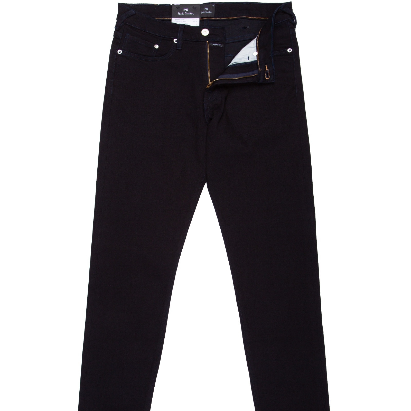 Taper Fit Blue/Black Reflex Stretch Denim Jeans - New Online : Fifth ...