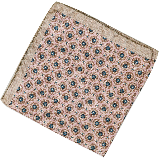 Geometric Pattern Silk Pocket Square