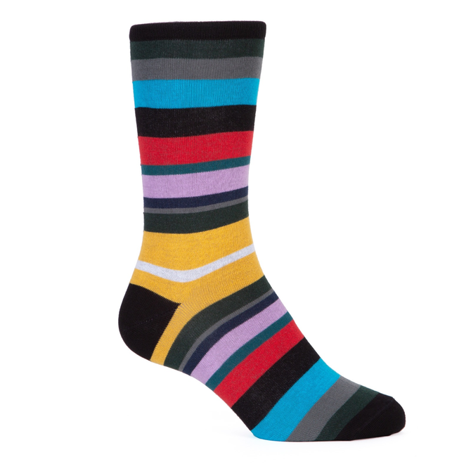 Yakov Stripe Italian Fine Cotton Socks - Gifts : Fifth Avenue Menswear ...