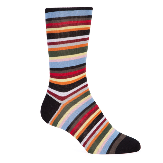 New Signature Stripe Italian Fine Cotton Socks