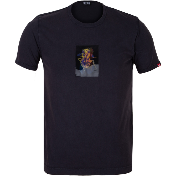 Slim Fit T-Inner Hologram Print T-Shirt