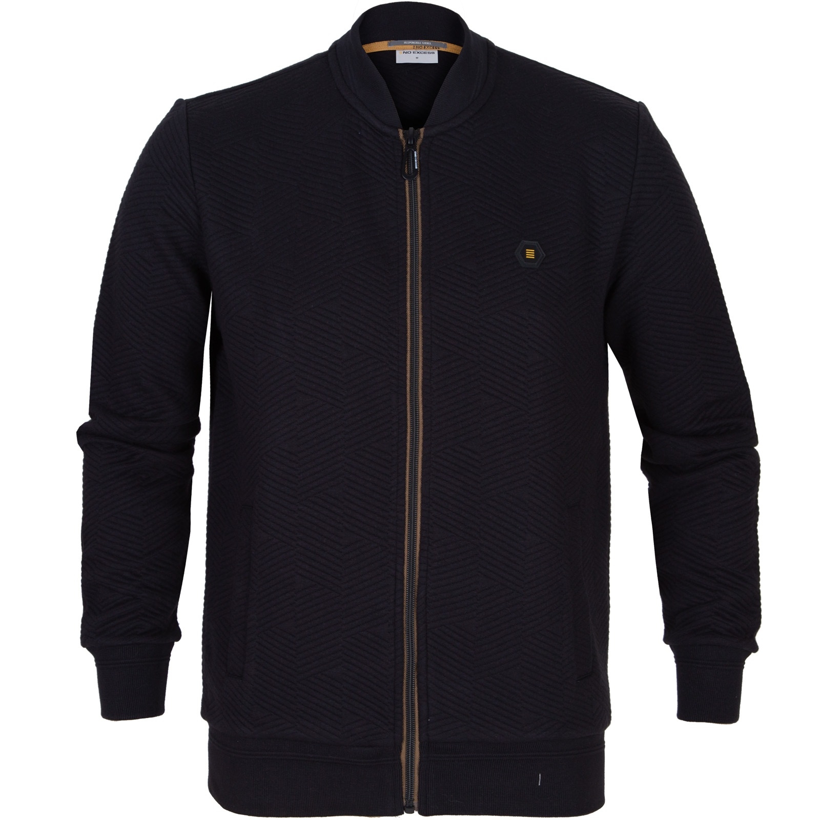 Jacket Without Hand Rib Zip-up Uneven Rib Sweat Jacket - Jackets-Casual Jackets : Fifth Avenue ...