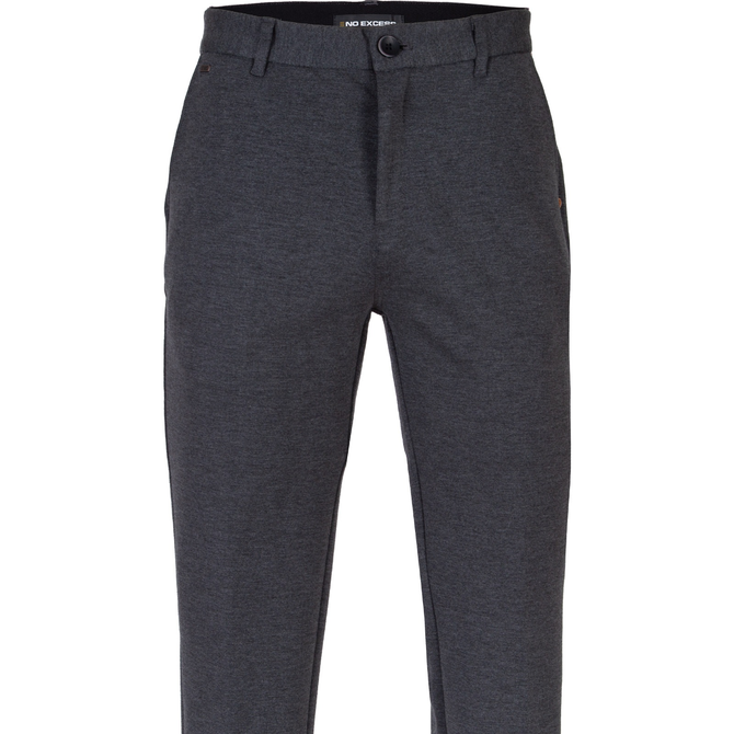 Stretch Melange Jersey Knit Casual Trousers