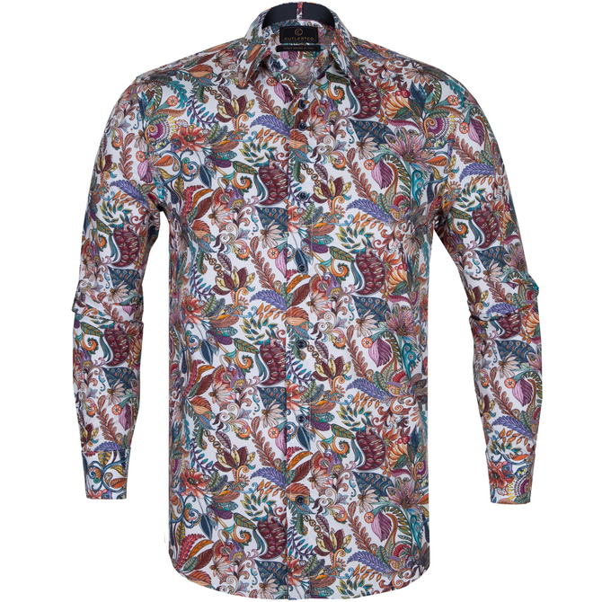 Nigel Bright Floral Stretch Cotton Casual Shirt - Shirts-Casual : Fifth ...