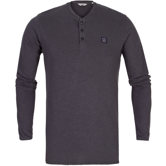 Heavy Slub Henley Long Sleeve T-Shirt