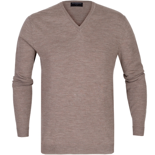 Fine Merino Wool V-Neck Pullover-on sale-Fifth Avenue Menswear