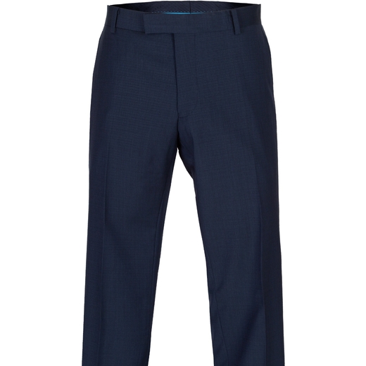 Caper Petrol Subtle Check Dress Trousers-on sale-Fifth Avenue Menswear