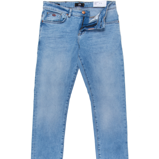 Josh Maro Slim Fit Light Blue Stretch Denim Jeans