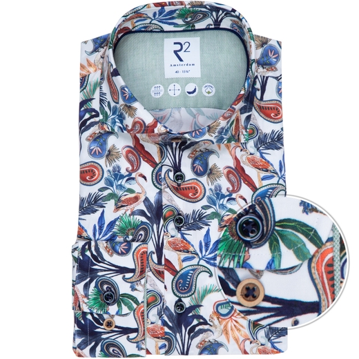 Luxury Floral Paisley Print Viscose Casual Shirt-on sale-Fifth Avenue Menswear
