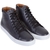 Calvin Dark Grey Hi-Top Leather Sneakers