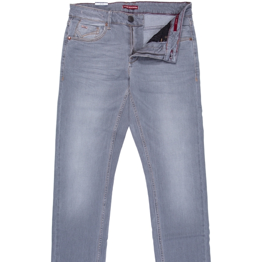 Regular Slim Fit Light Grey Stretch Denim Jeans-jeans-Fifth Avenue Menswear