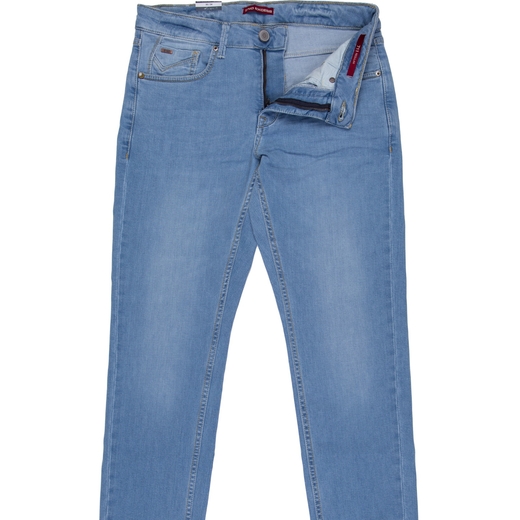 Regular Slim Fit Bleach Wash Stretch Denim Jeans-on sale-Fifth Avenue Menswear