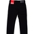Larkee-Beex Regular Tapered Fit Black Stretch Denim Jeans