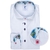 White Luxury Cotton Twill Casual Shirt With Jeep Print Trim