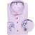 Pink Luxury Cotton Twill Dress Shirt With Geometric Print Trim