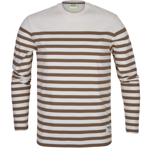 Regular Fit Breton Stripe Cotton T-Shirt-on sale-Fifth Avenue Menswear