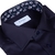 Slim Fit Cotton Twill Dress Shirt With Floral Trim