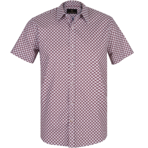 Brody Geometric Print Short Sleeve Shirt-on sale-Fifth Avenue Menswear