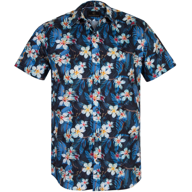 Brody Big Floral Print Short Sleeve Shirt