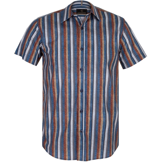 Brody Stripe Print Short Sleeve Shirt-on sale-Fifth Avenue Menswear