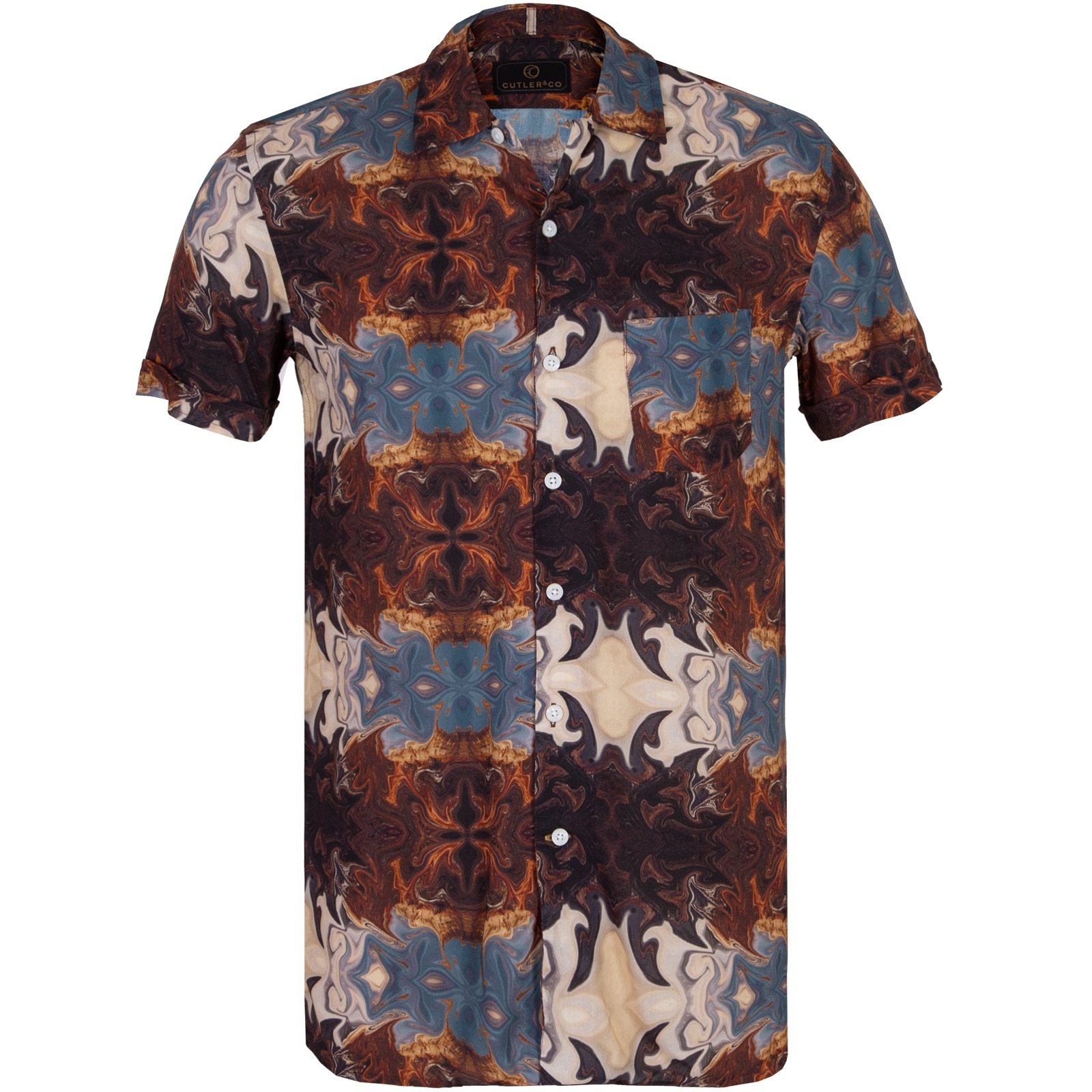 Dale Abstract Print Short Sleeve Shirt - Shirts-Casual : Fifth Avenue ...