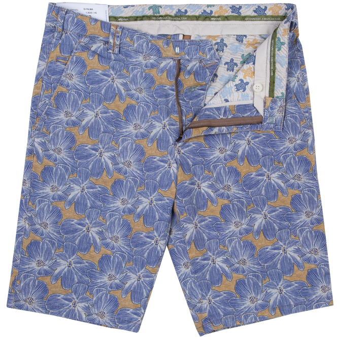 Palma Stretch Cotton Floral Print Shorts